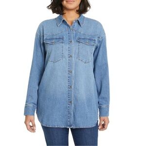 Gloria Vanderbilt  Denim Button-Up Shirt